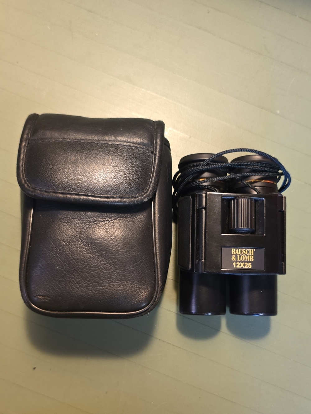 Vtg Bausch & Lomb 12 X 25 Compact Foldable Binoculars with Case Ultra Portable